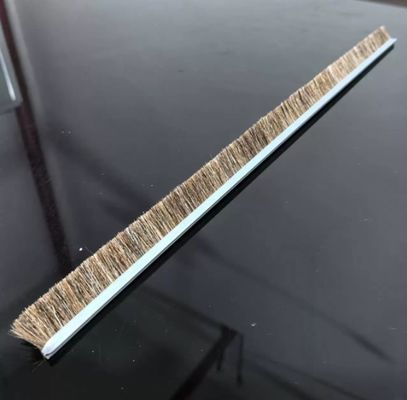 Industrial Custom Horse Hair Strip Brush Cleaning Brush Strip Metal Base Door Sweep Brush Horse Hair Strip Brush